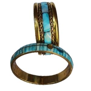 Vintage turquoise‎ dyed Abalone bracelets